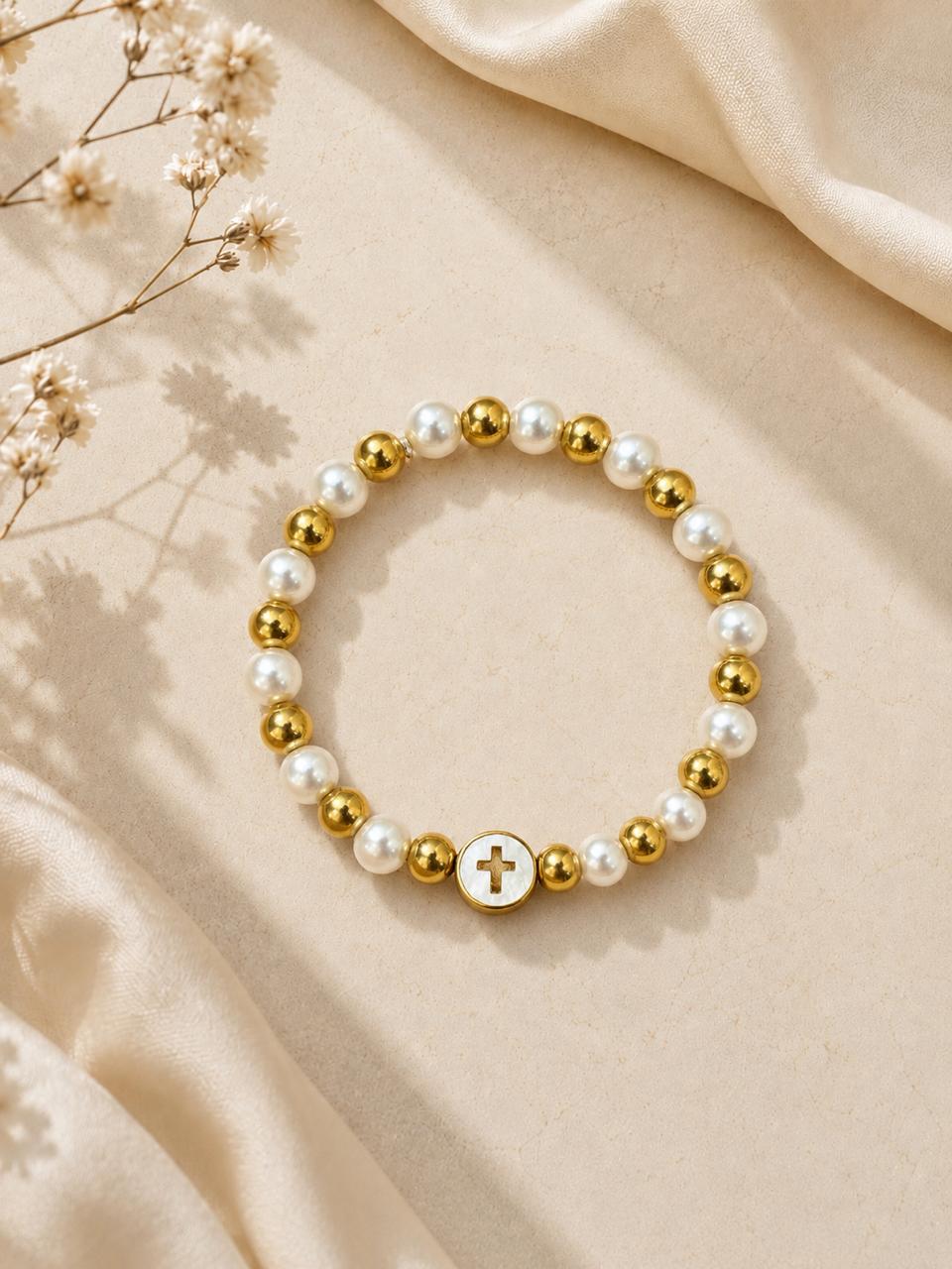 Pulsera Perla de Fe