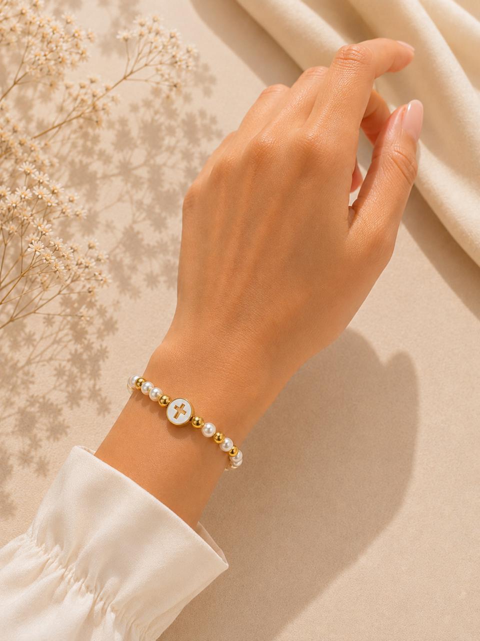 Pulsera Perla de Fe